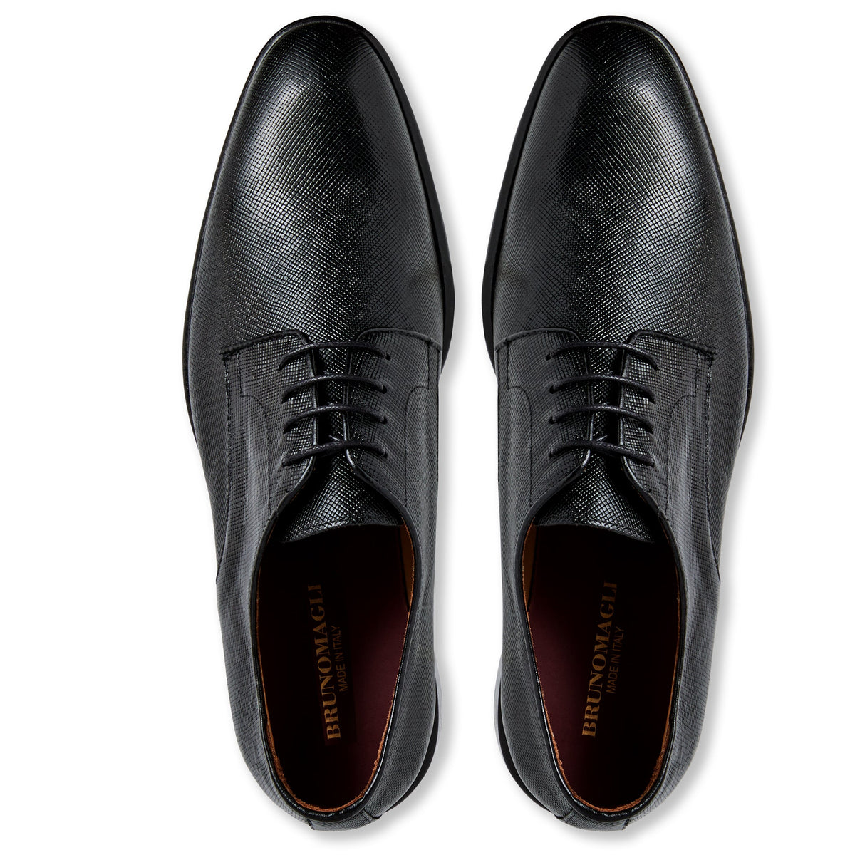 Bruno Magli Men Salerno Derby Black Saffiano