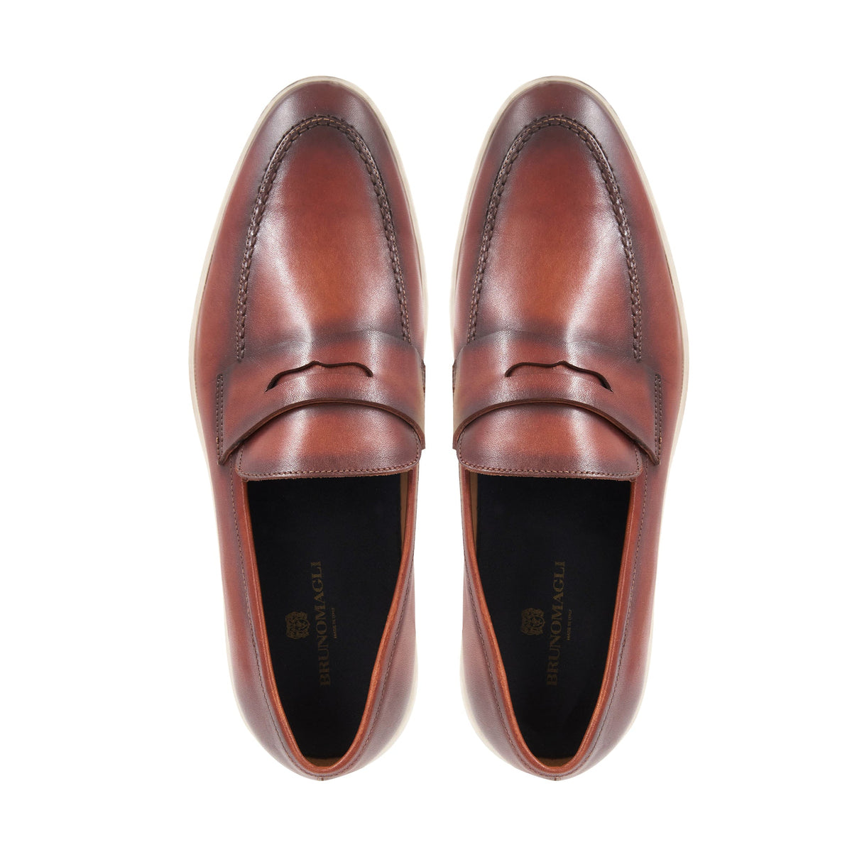 Bruno Magli Men Prato Cognac/White Cognac Leather