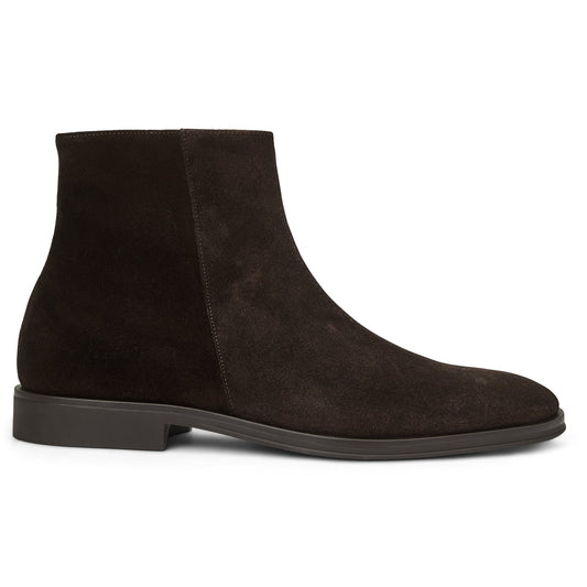 Bruno Magli Men Raging Side Zip Boot Brown Suede