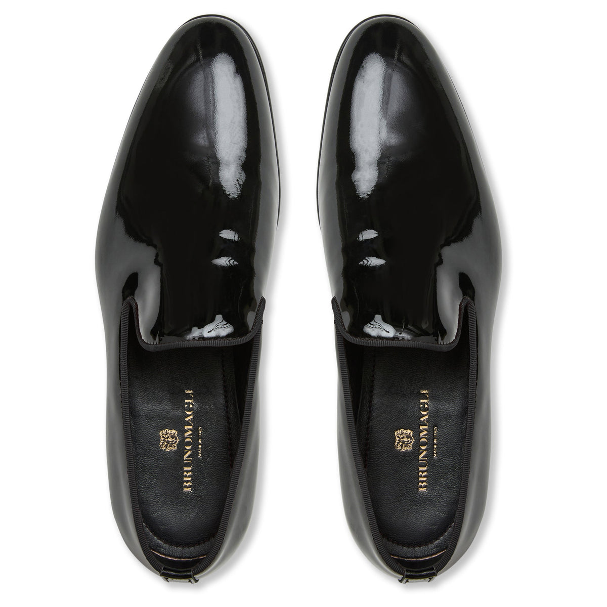 Bruno Magli Men Danilo A-Line Smoking Slipper Black Patent  YGroup_danilo