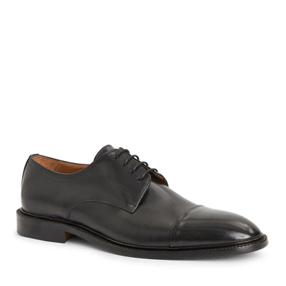 Bruno Magli Men Aydin Cap toe Derby Black Leather