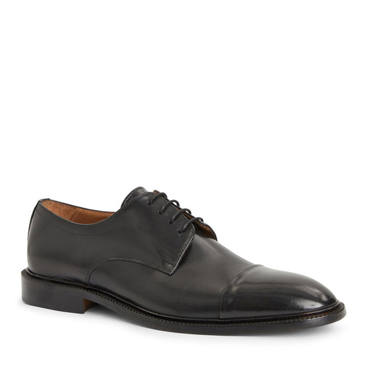 Bruno Magli Men Aydin Cap toe Derby Black Leather