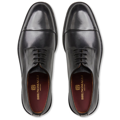 Bruno Magli Men Aydin Cap toe Derby Black Leather