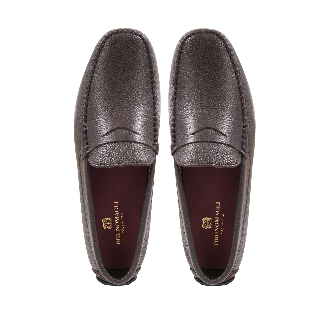 Bruno Magli Men Taranto Brown Tumbled Dark Brown