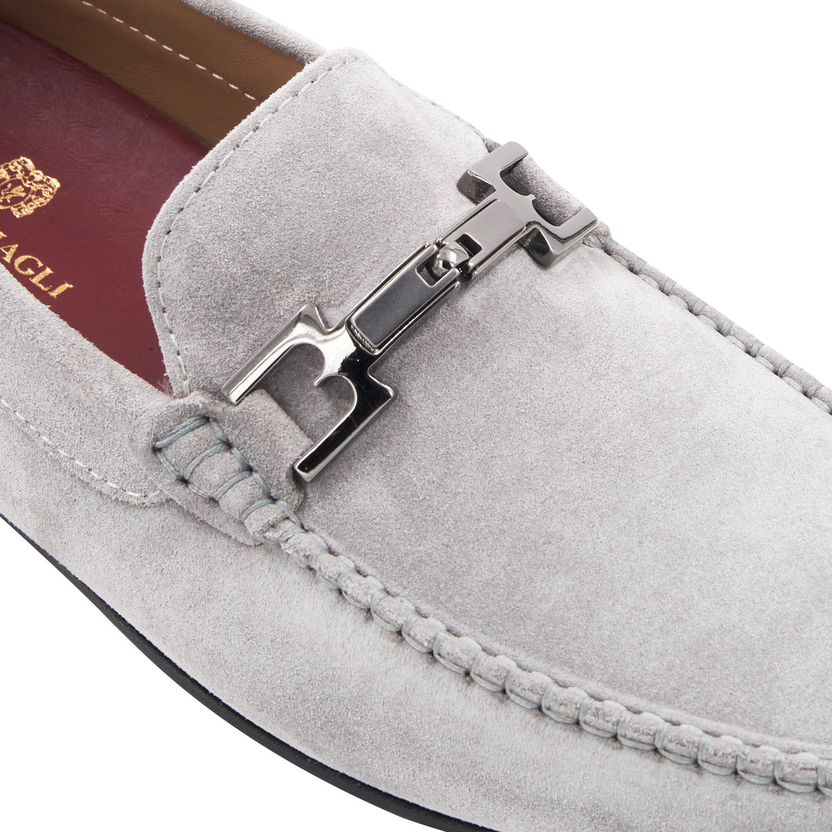 Bruno Magli Men Taso Light Grey Suede Light Grey