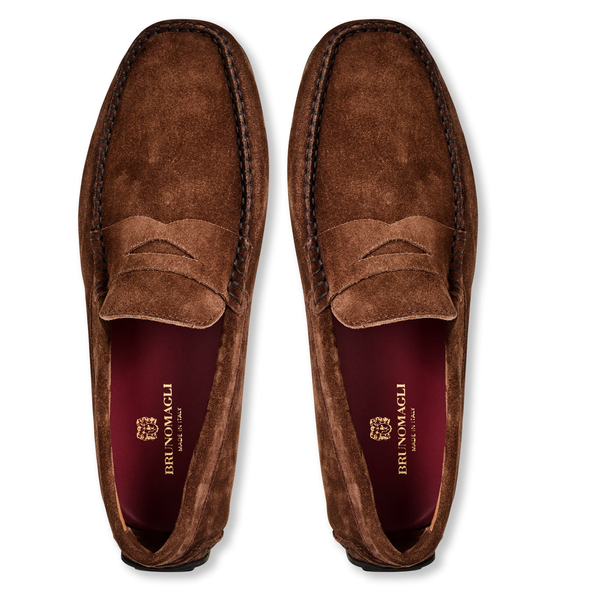 Bruno Magli Men Taranto Driver Brown Suede