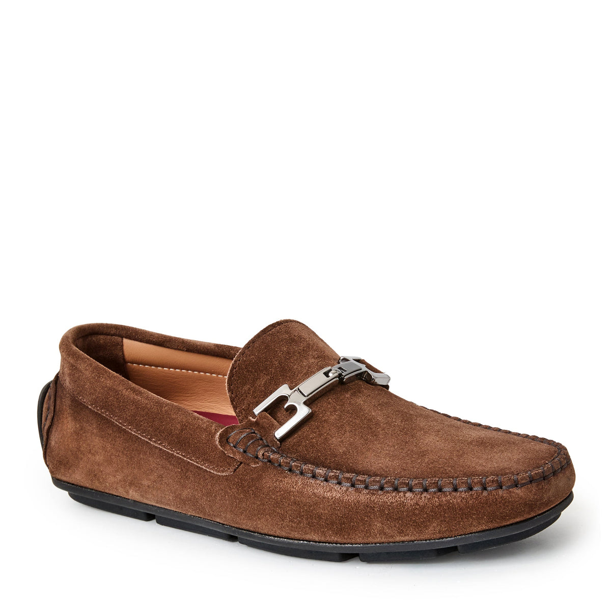 Bruno Magli Men Taso Bit Driver Brown Suede