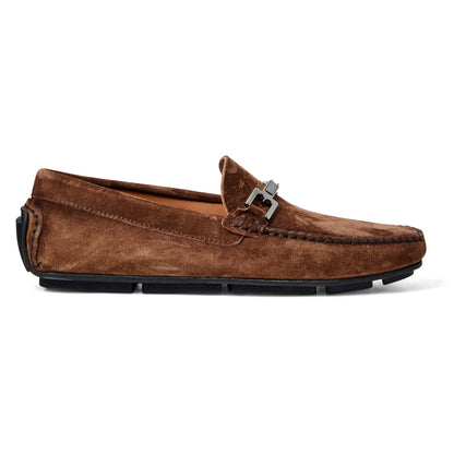 Bruno Magli Men Taso Bit Driver Brown Suede