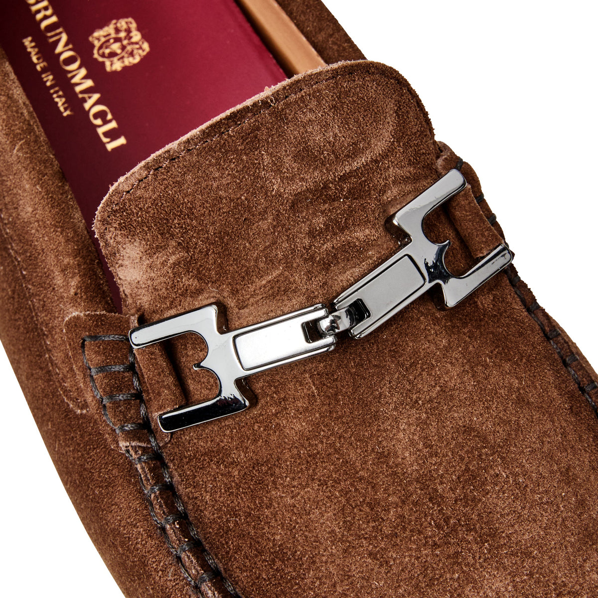 Bruno Magli Men Taso Bit Driver Brown Suede