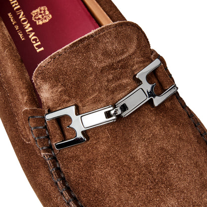 Bruno Magli Men Taso Bit Driver Brown Suede