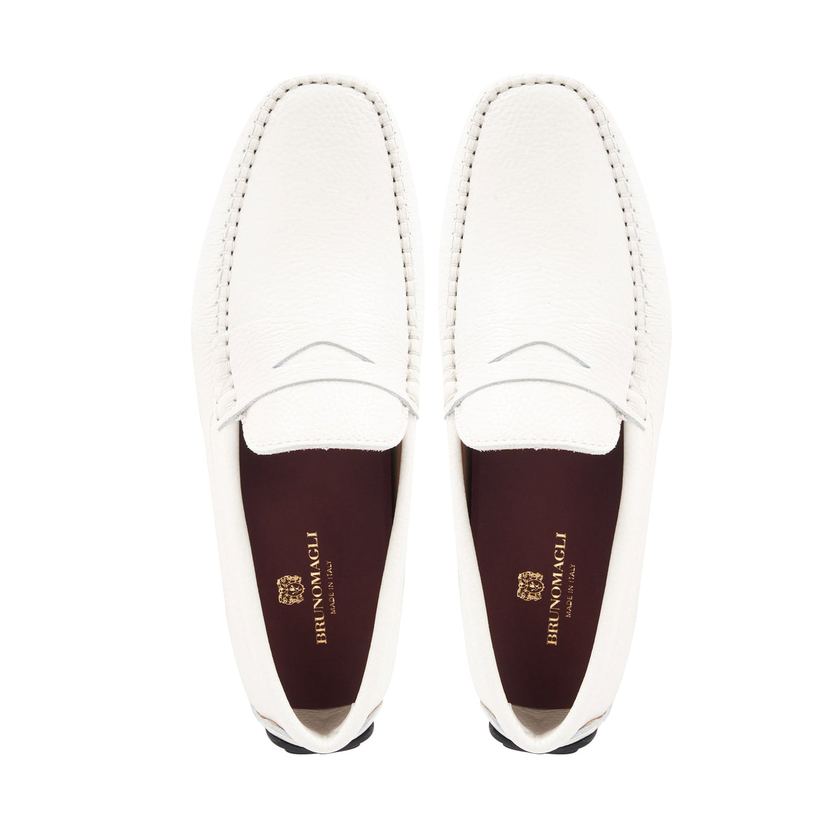 Bruno Magli Men Taranto Off White Pebbled Off White