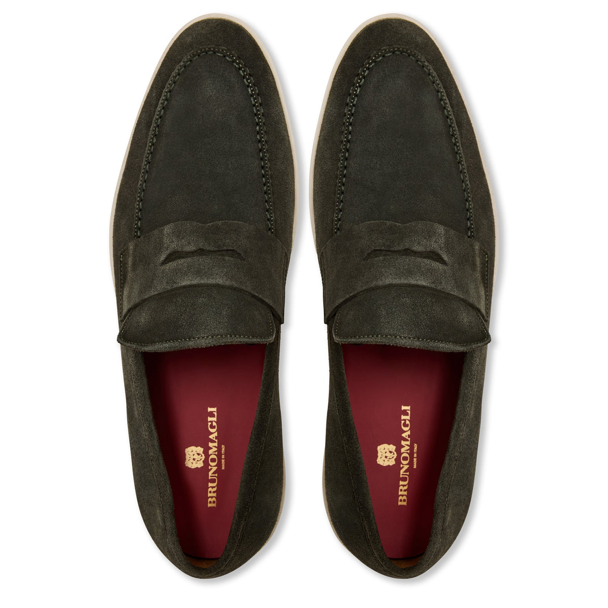 Bruno Magli Men Prato Slip-On Loafer Olive Suede