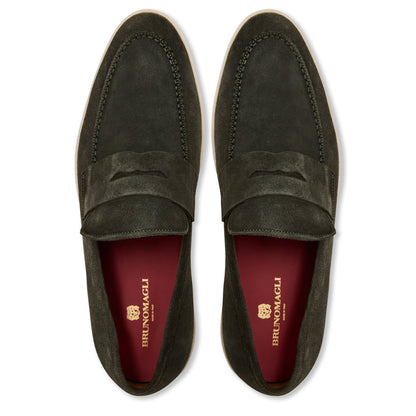 Bruno Magli Men Prato Slip-On Loafer Olive Suede