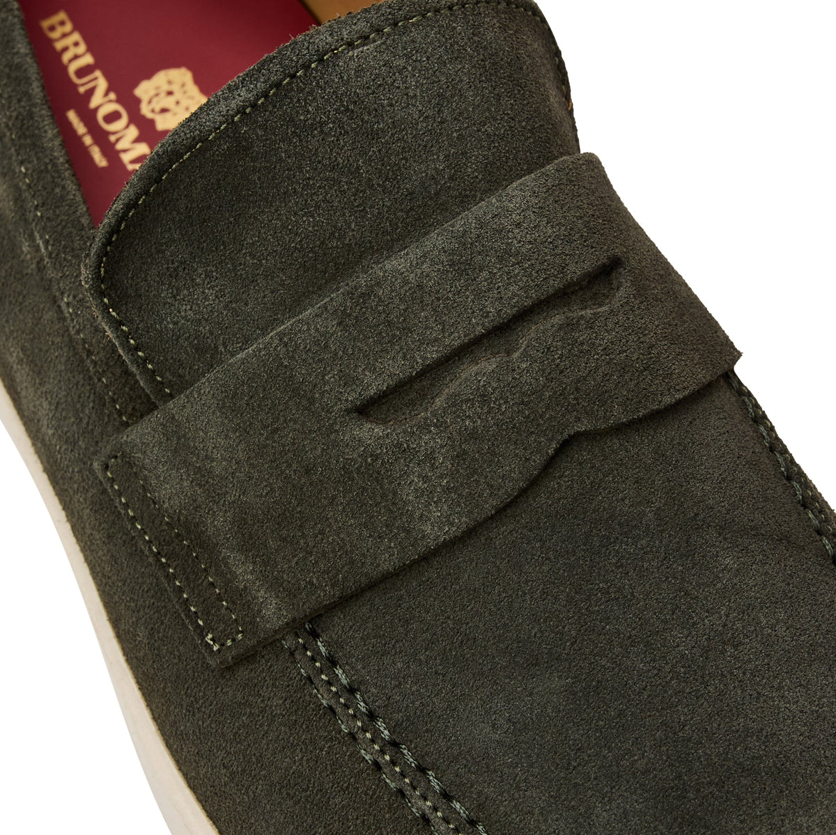 Bruno Magli Men Prato Slip-On Loafer Olive Suede