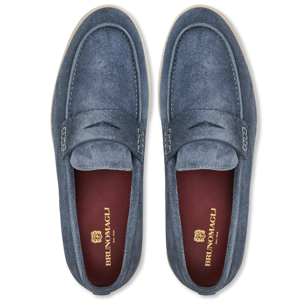 Bruno Magli Men PATRIZIO loafer Light Blue Suede