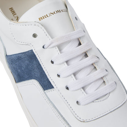 Bruno Magli Men Ponza White/Jeans Suede Navy Suede