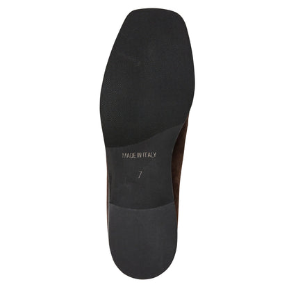Bruno Magli Women Natalie Square Toe Loafer Brown Suede
