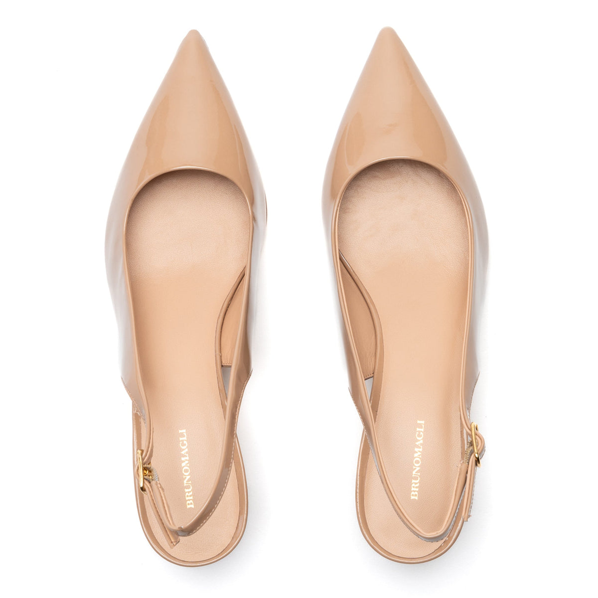 Bruno Magli Women Palerma Slingback Pump Biscuit patent