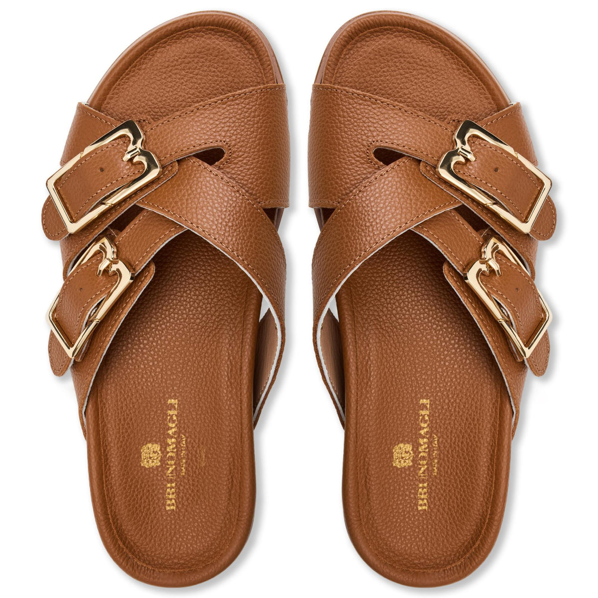 Bruno Magli Women Genesis Cognac Tumbled Cognac Leather