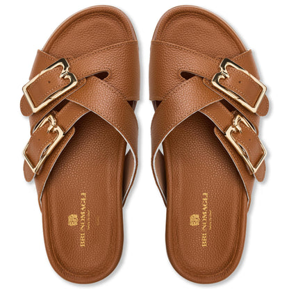 Bruno Magli Women Genesis Cognac Tumbled Cognac Leather