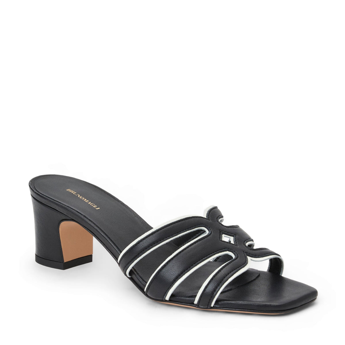 Bruno Magli Women Enora Black Nappa/Bone Black Nappa/Bone