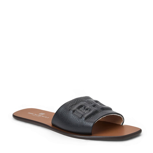 Bruno Magli Women Aqua Black Tumbled Black Tumbled