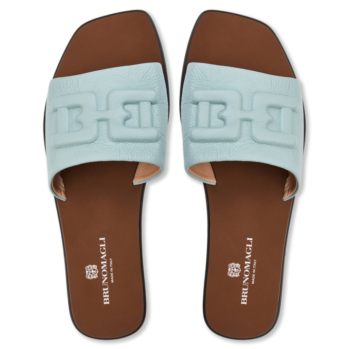Bruno Magli Women Aqua Sky Blue Tumbled Sky Blue Tumbled