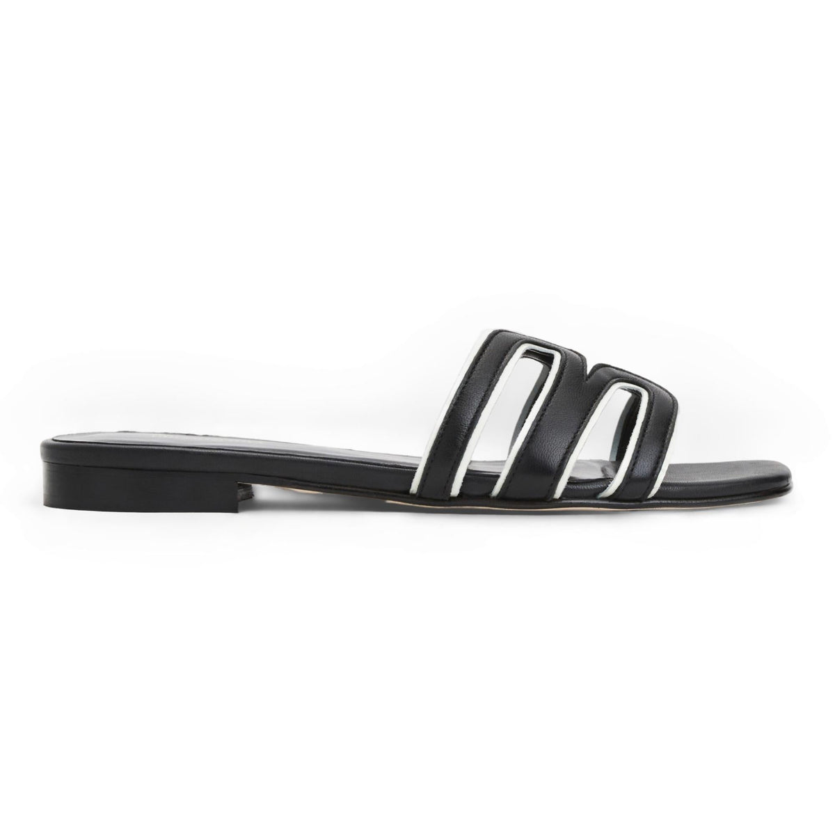 Bruno Magli Women Flore Black Nappa/Bone Black Nappa/Bone