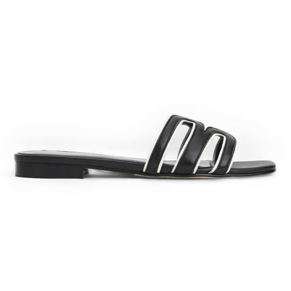 Bruno Magli Women Flore Black Nappa/Bone Black Nappa/Bone