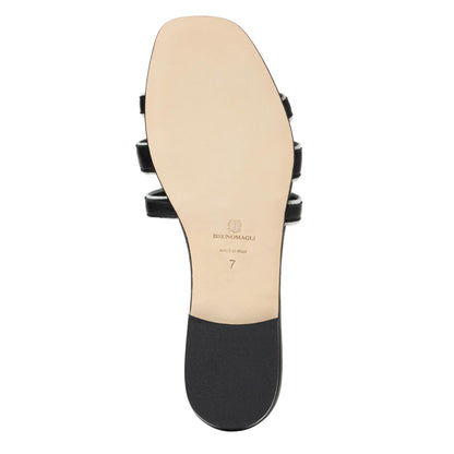Bruno Magli Women Flore Black Nappa/Bone Black Nappa/Bone