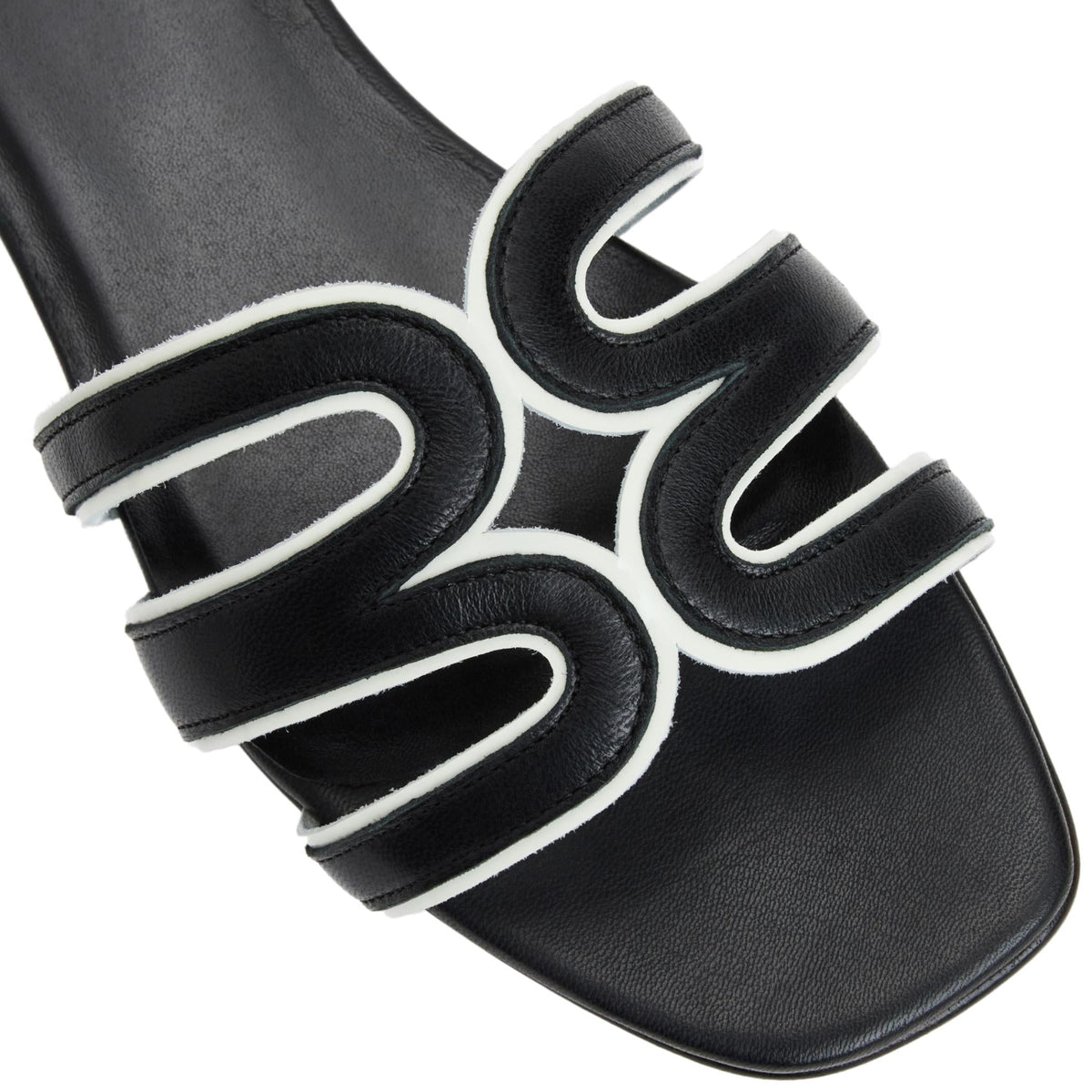 Bruno Magli Women Flore Black Nappa/Bone Black Nappa/Bone