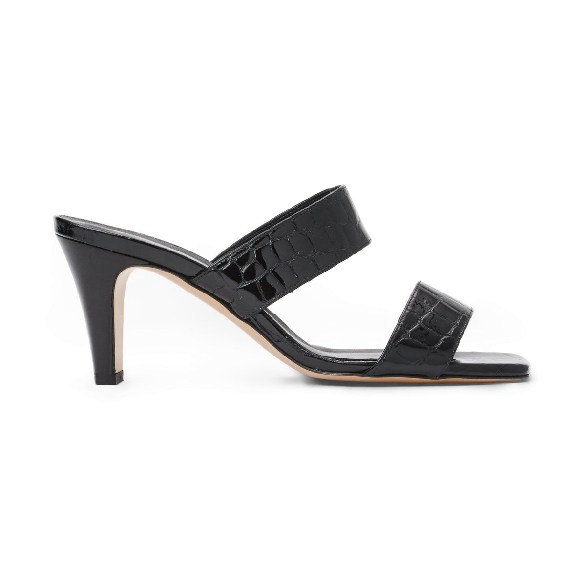 Bruno Magli Women Vezza Black Patent/Croc Black Patent/Croc