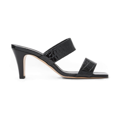 Bruno Magli Women Vezza Black Patent/Croc Black Patent/Croc