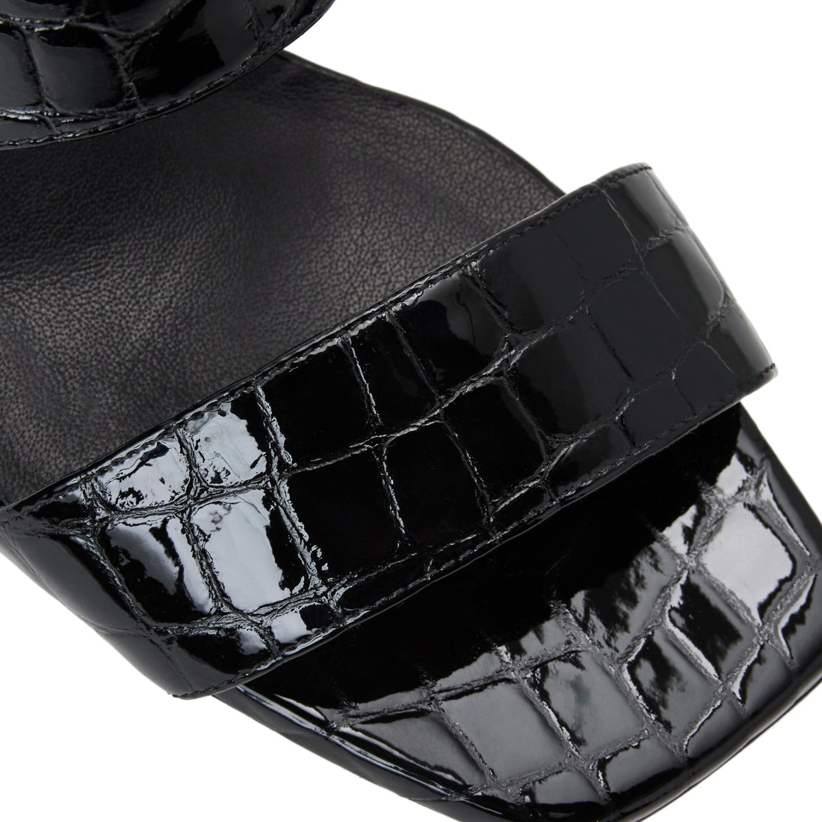 Bruno Magli Women Vezza Black Patent/Croc Black Patent/Croc