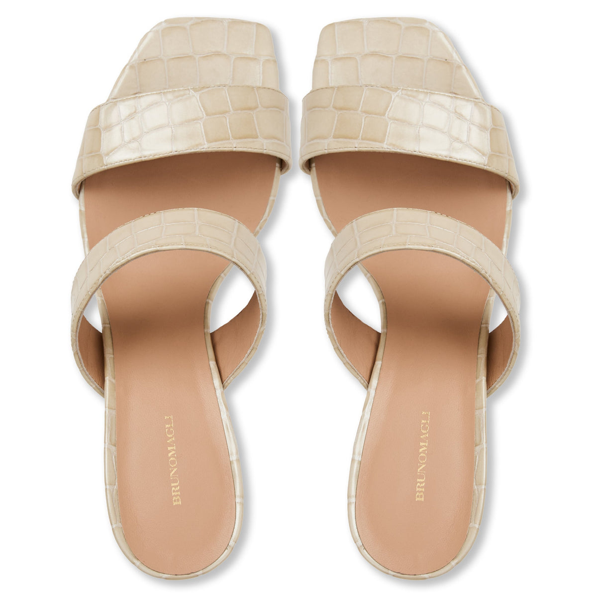 Bruno Magli Women Vezza Sand Patent/Croc Sand Patent/Croc