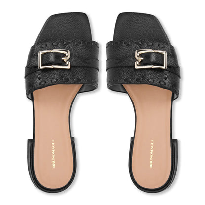Bruno Magli Women Bellini Black Tumbled Black Leather