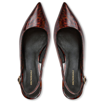 Bruno Magli Women Palerma Slingback Pump Tortoise Patent