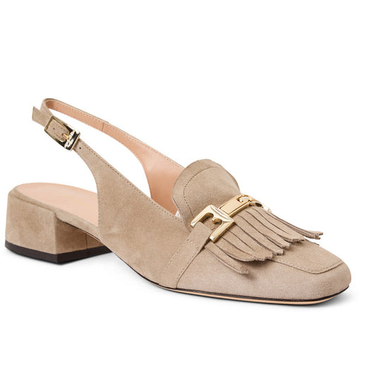 Bruno Magli Women Olive Slingback Taupe Suede