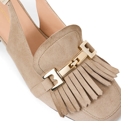 Bruno Magli Women Olive Slingback Taupe Suede