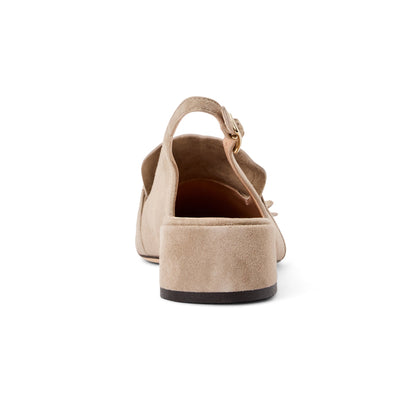 Bruno Magli Women Olive Slingback Taupe Suede