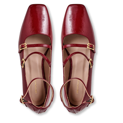 Bruno Magli Women Petra Mary Jane Bordeaux-Patent