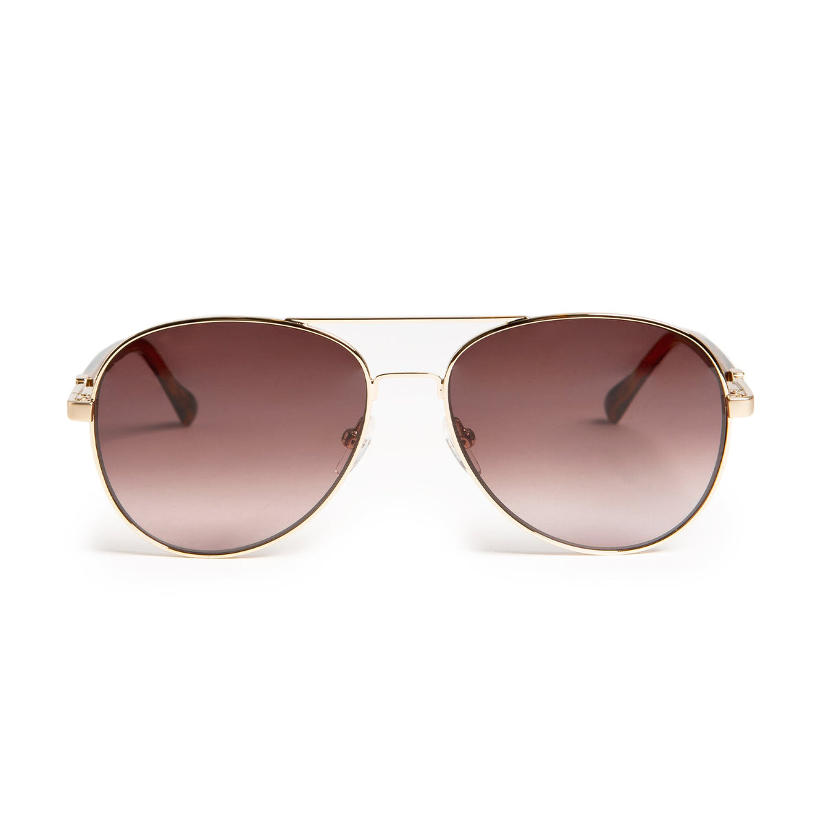 Bruno Magli Handbags & Accessories Costa Aviator Sunglasses - Gold Tortoise