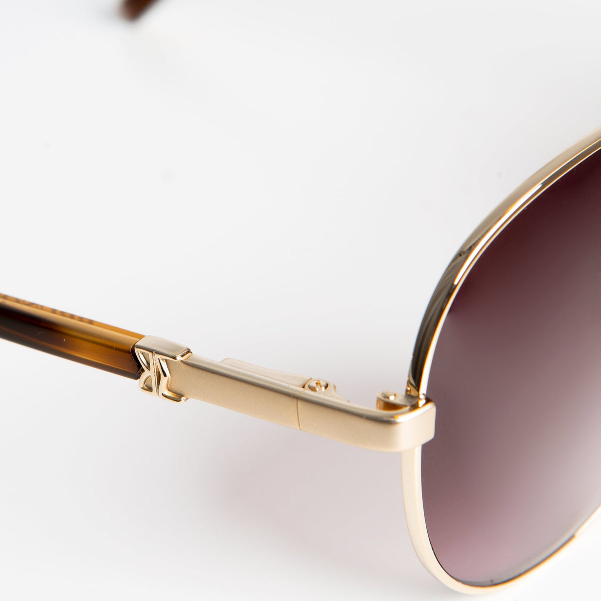 Bruno Magli Handbags & Accessories Costa Aviator Sunglasses - Gold Tortoise
