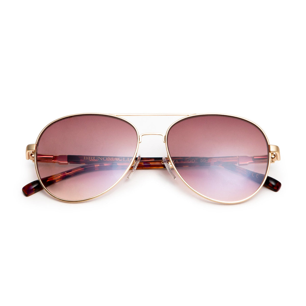 Bruno Magli Handbags & Accessories Costa Aviator Sunglasses - Gold