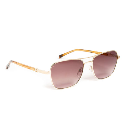 Bruno Magli Handbags & Accessories Playa Aviator Sunglasses - Gold Tortoise