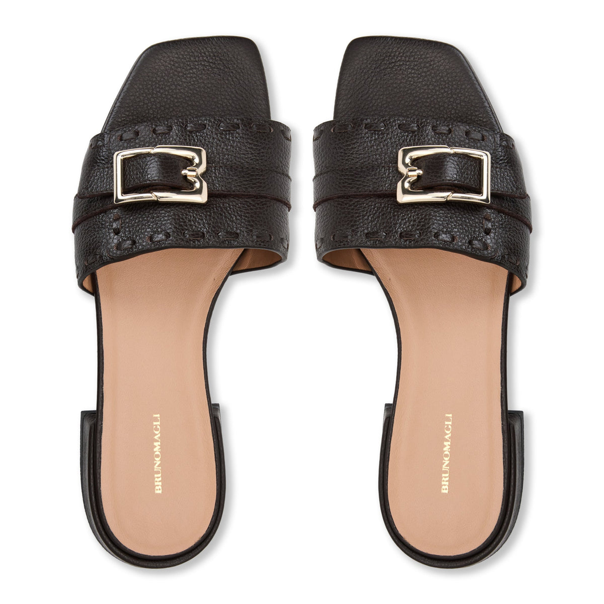 Bruno Magli Women Bellini Brown Tumbled Brown Leather