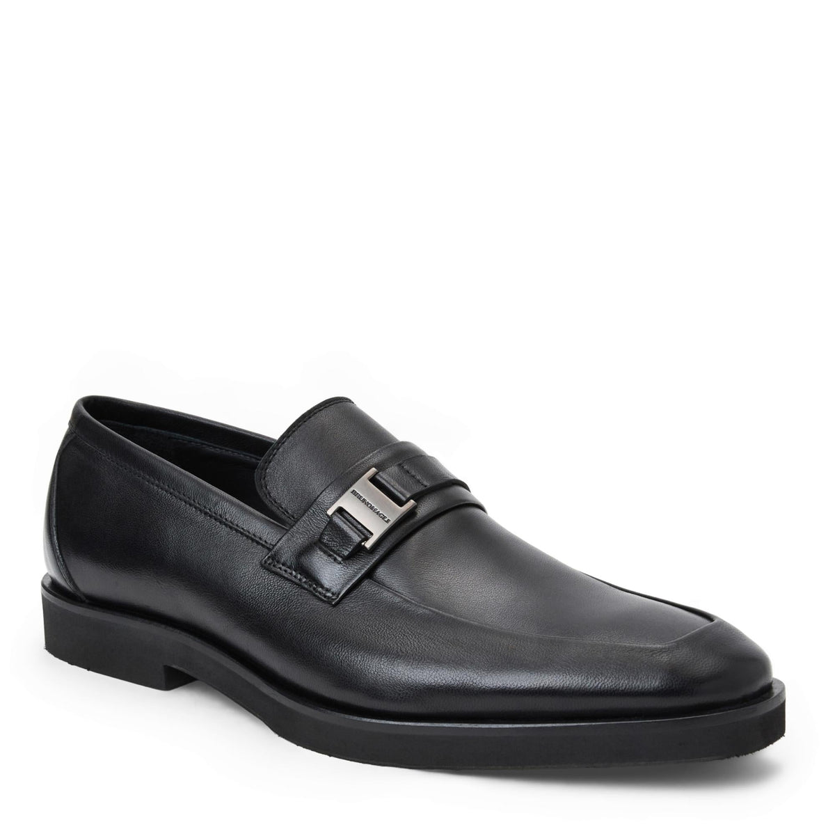 Bruno Magli Men ROMA SIDE BIT LOAFER Black Leather