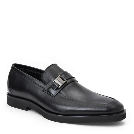 Bruno Magli Men ROMA SIDE BIT LOAFER Black Leather