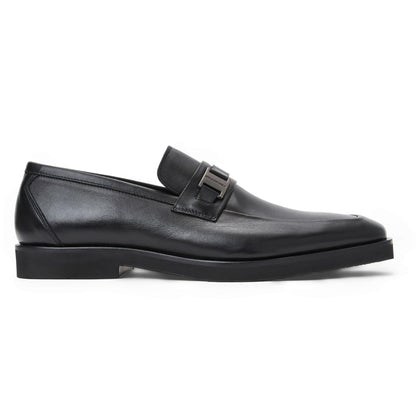 Bruno Magli Men ROMA SIDE BIT LOAFER Black Leather