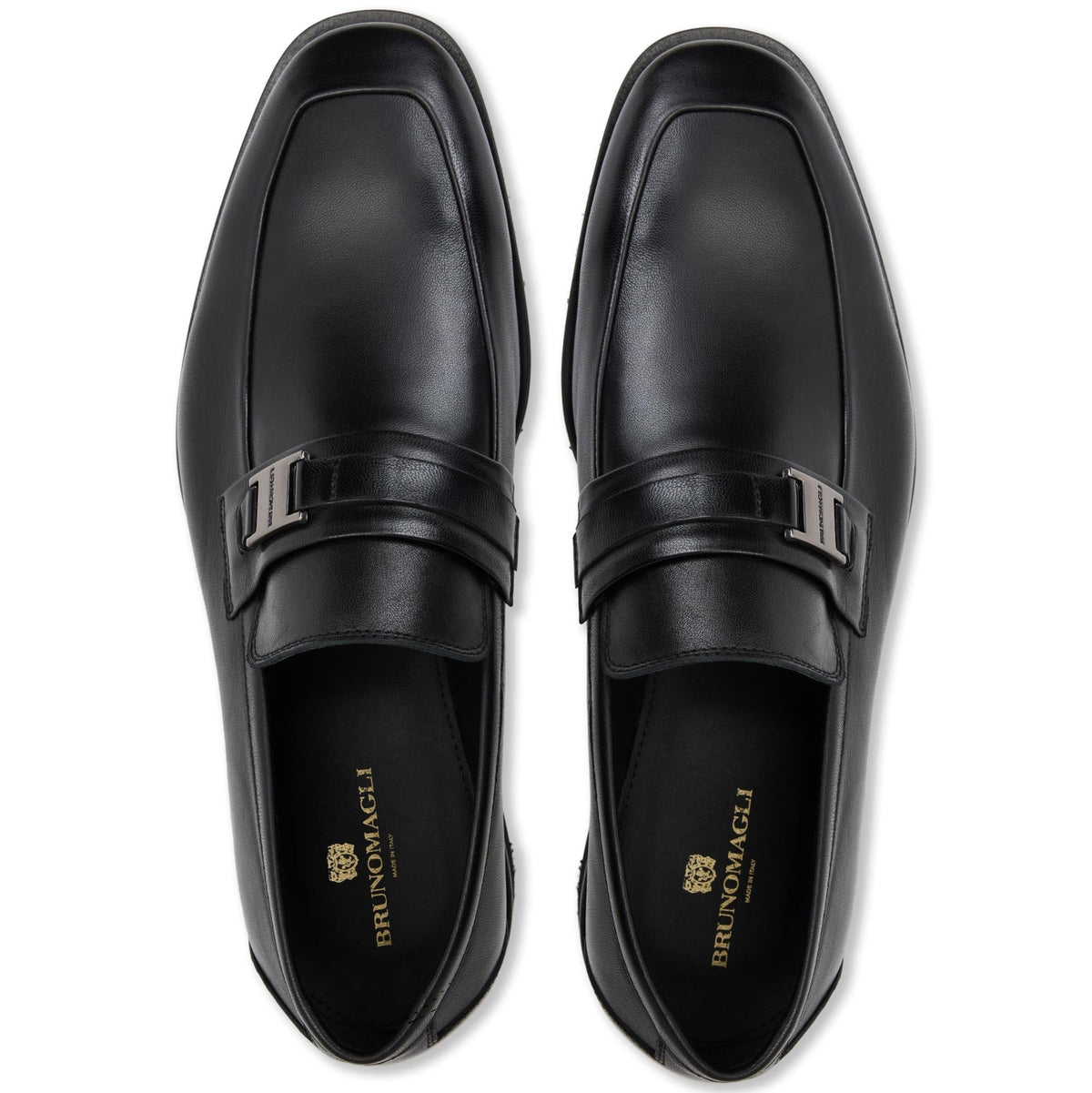 Bruno Magli Men ROMA SIDE BIT LOAFER Black Leather